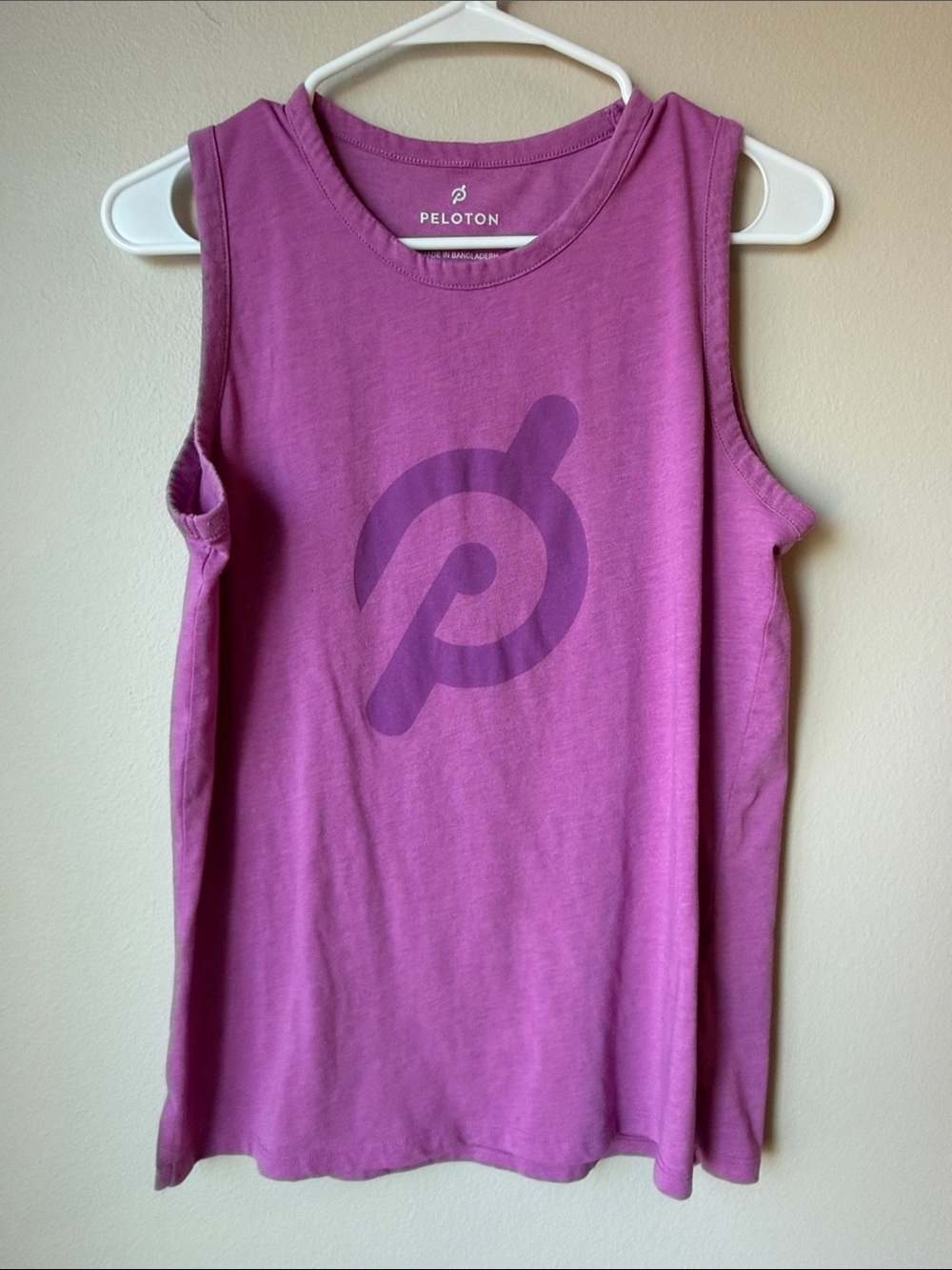 Peloton Women's Muscle Tank - Violet Pink Logo